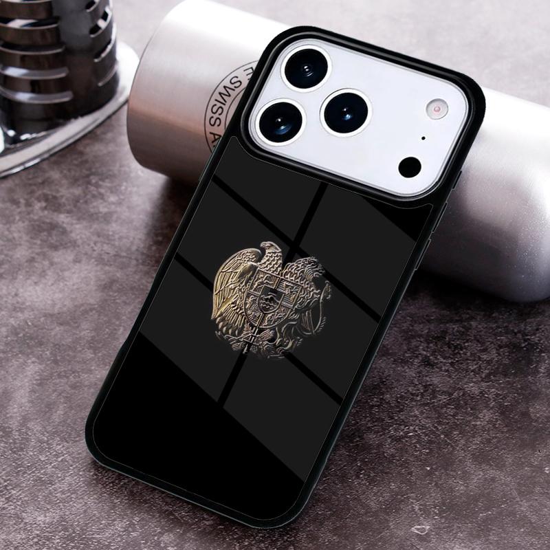 Armenia Russia Flag Coat of Arms Phone Case For iPhone 17 16 15 14 13 12 11 Pro Max Plus 17Air Soft Silicone Cover