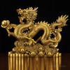 Chinese Creative Synthetic Resin Animal Dragon Sculpture, Blessing Crafts, Lucky Mascot, Living Room and Office Decorations, 1Pc