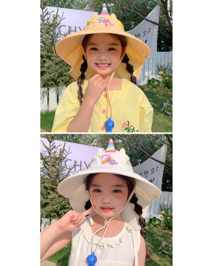 Kids' Wide Brim Sun Protection Hat for Spring & Summer – Breathable UV Shield for Boys & Girls