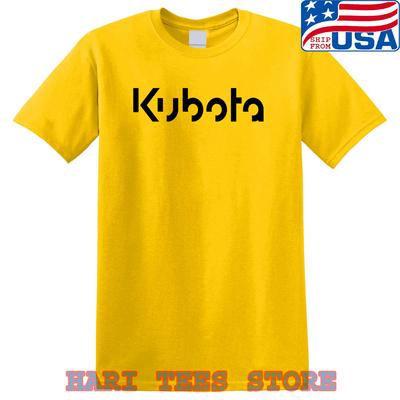 T-shirt Unisexe Kubota Tractor Jaune Pâle Tailles S à 5XL