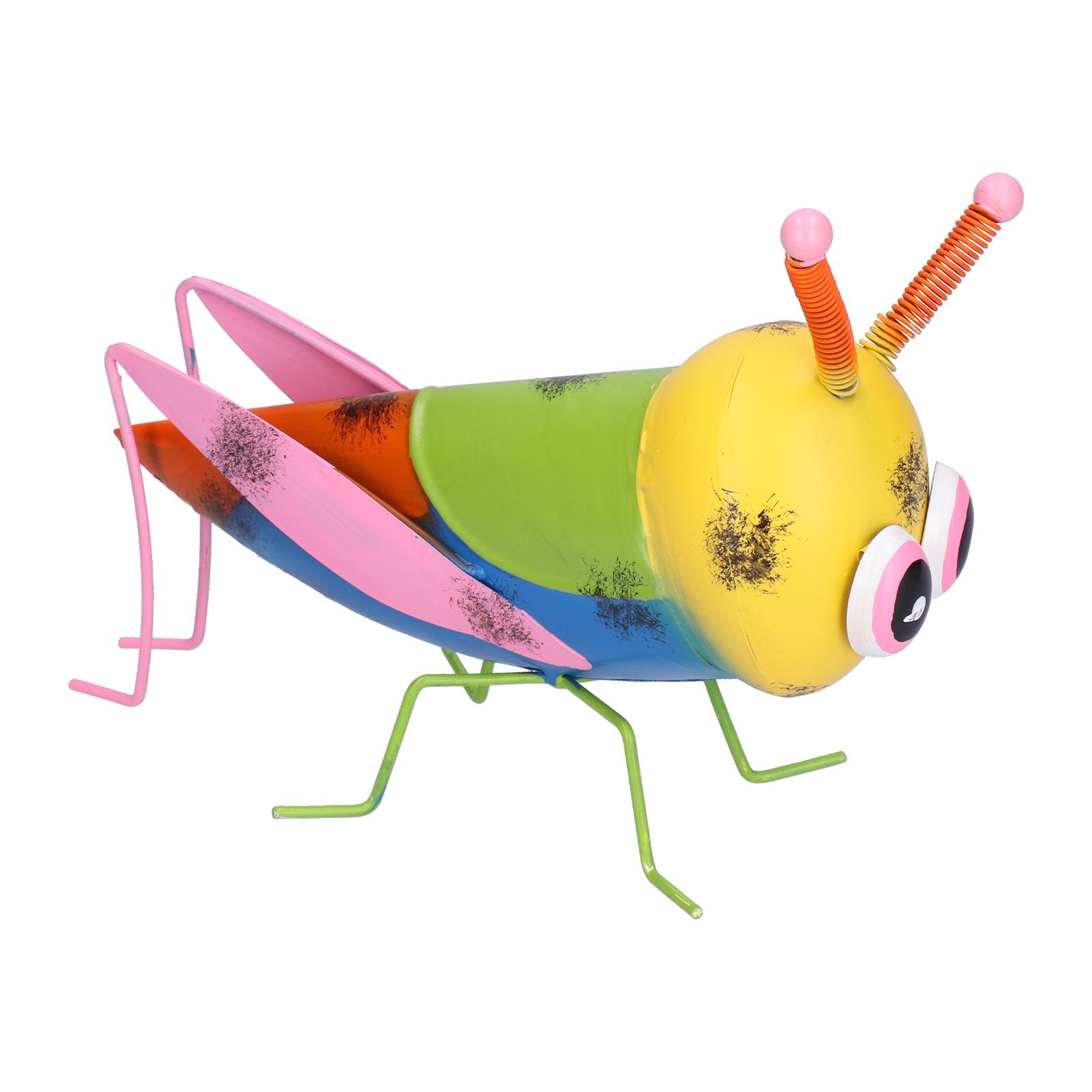 

Садовое украшение Железный материал Антикоррозийный Кузнечик для уличного патио Газонный декор жёлтый