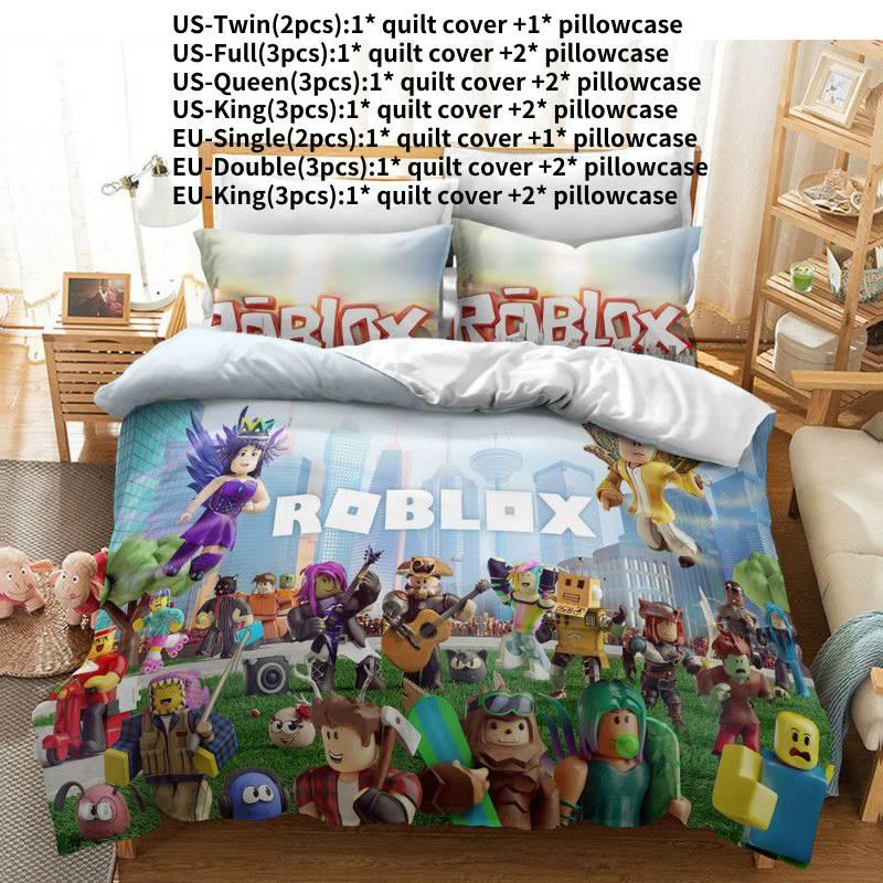 3d Cartoon Anime Down Comforter Set High Definition Digital Print 3 Piece Bedding Set Student Bedding Cover Pillowcases