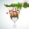 Charming Christmas Reindeer Heart Snowflake Resin Decoration Set For Festive Cheer