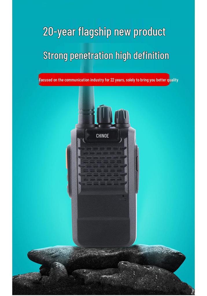 Zhongnuo W16 Black Lightweight Walkie-Talkie: Compact Handheld Device for Business or Indoor/Outdoor Communication.