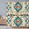 Western Aztec Shower Curtain Abstract Vintage Boho Retro Geometric Tribal Ethnic Native Bathroom Set American Southwestern