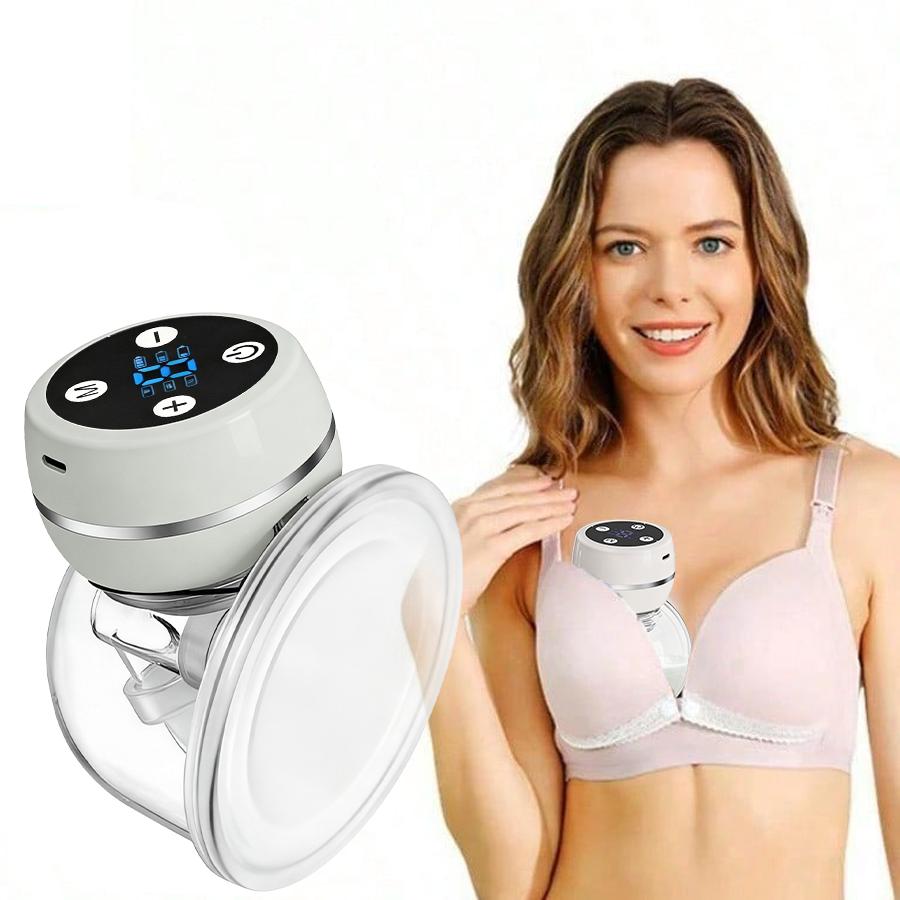 Wearable Electric Breast Pump Hands Free 3 Modes 9 Levels Bpa Free Led Display Portable Milk Collector