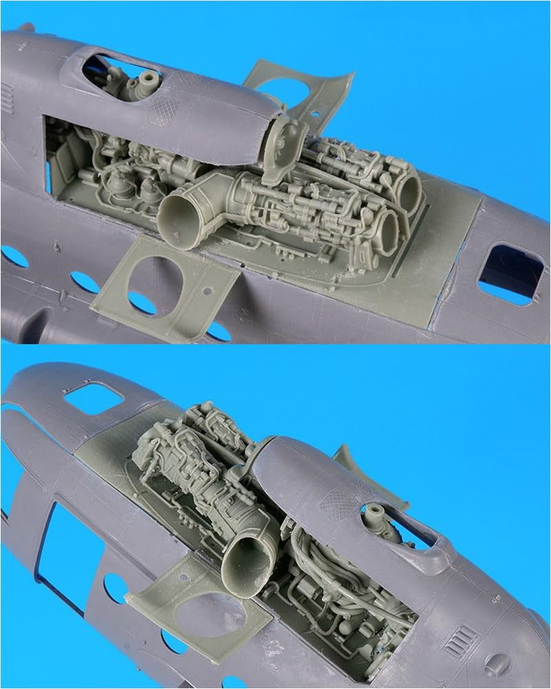 

Black Dog Mil Engine Plastic Model Parts HAUA48188 1/48 Mi-8 (for Zvezda)