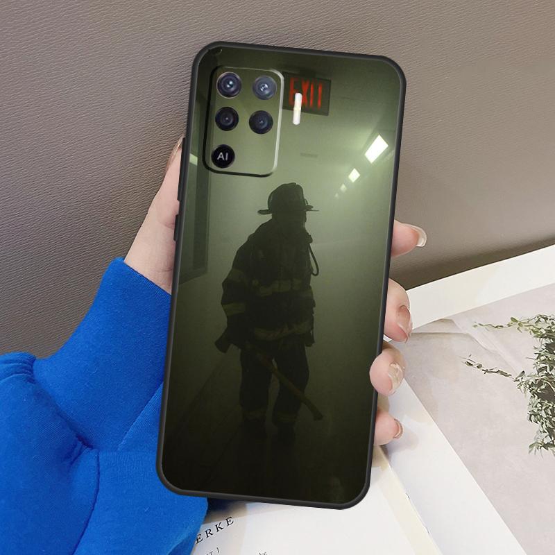 Firefighter Heroes Fireman Cover For OPPO A15 A16 A3S A5S A52 A72 A94 A74 A54 A83 A91 A93 A31 A5 A9 2020 A53 S Case
