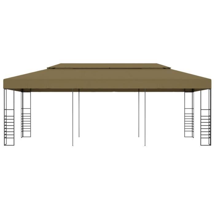 VidaXL Belvédère 6x3x2,7 m Taupe 180 g-m²