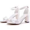 Plus Size Shoes for Women Summer Fashion Women Round Toe High Heel Platform Buckle Strap Party Evening Wedding Sandals 35-43