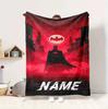 Custom Name Batman Mask Flannel Blanket Throw Blanket Soft Warm Sofa Bed home Decor Unique Gift