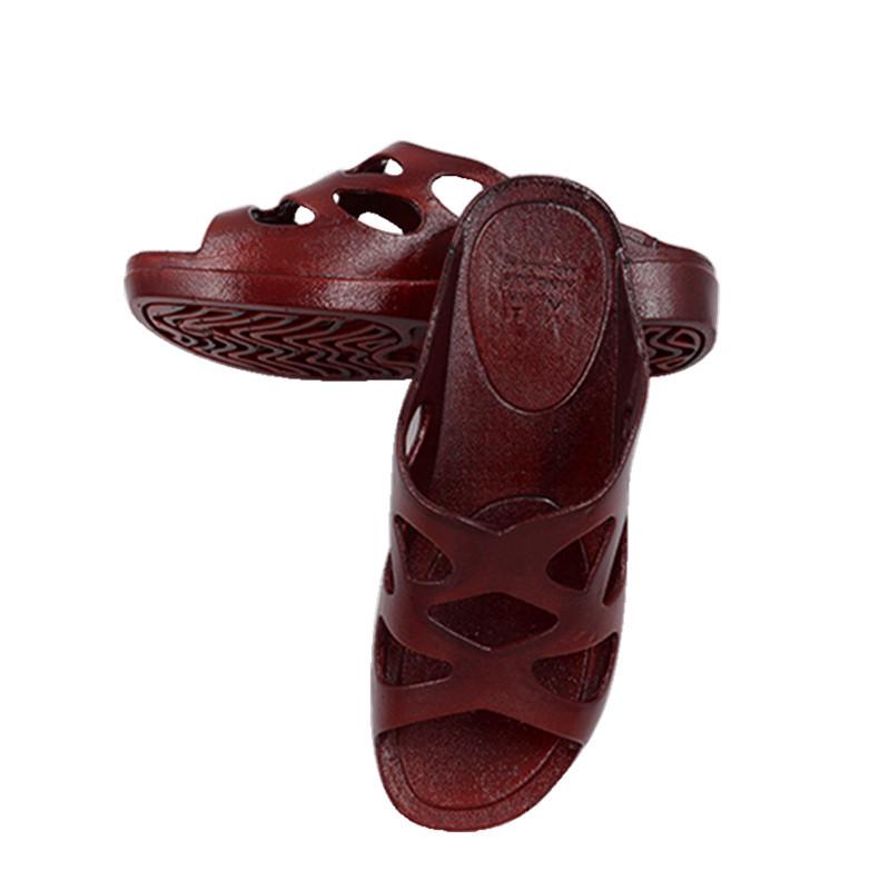 Bequeme rutschfeste Ölpantoffeln für Senioren: Verschleißfeste Badezimmersandalen für Zuhause und draußen für ältere Frauen