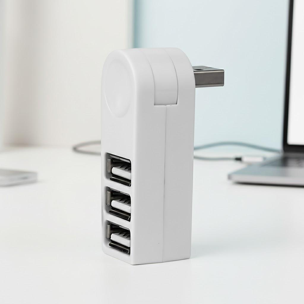 

3-Port USB 3.0 Hub Rotatable 90 180 Mini Splitter Laptop PC Portable Flash Drive Mobile HDD Notebook белый