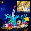 Non-Toxic 1271Pcs Moc Sea Turtle Fish Model Building Block Animal Series Brick Construction Toy For Children Desk Home Decoration