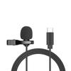 1pc Microphone Clip Tie Collar for Mobile Phone Speaking In Lecture 1.5m Type C Bracket Clip Vocal Audio Lapel USB Microphone