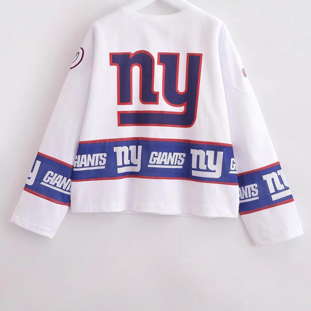 Spring 2025 Women's European Style Loose Cotton Long Sleeve T-shirt