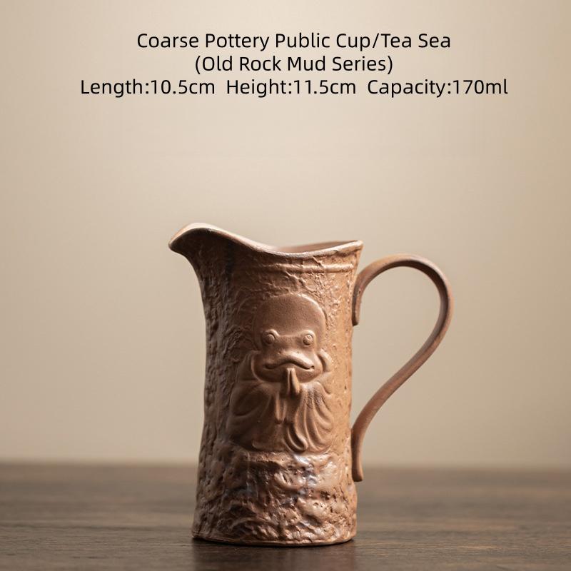 

Old Rock Mud Coarse Pottery Public Cup Cha Hai Fair Cup Tea Sea Handmade Retro Tea Dispenser Tea Ceremony 200-400ml