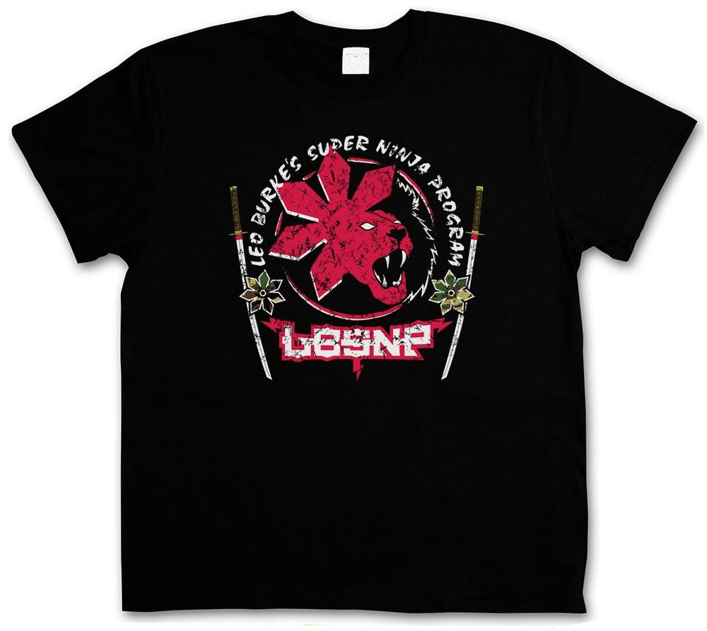 

AMERICAN NINJA LEO BURKES SUPER NINJA PROGRAM SIGN T-SHIRT American Fighter L