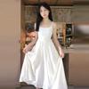Large size suspender skirt summer dress slightly fat MM waist and thin vacation beach dress Tibetan meat age-reducing high waist dress