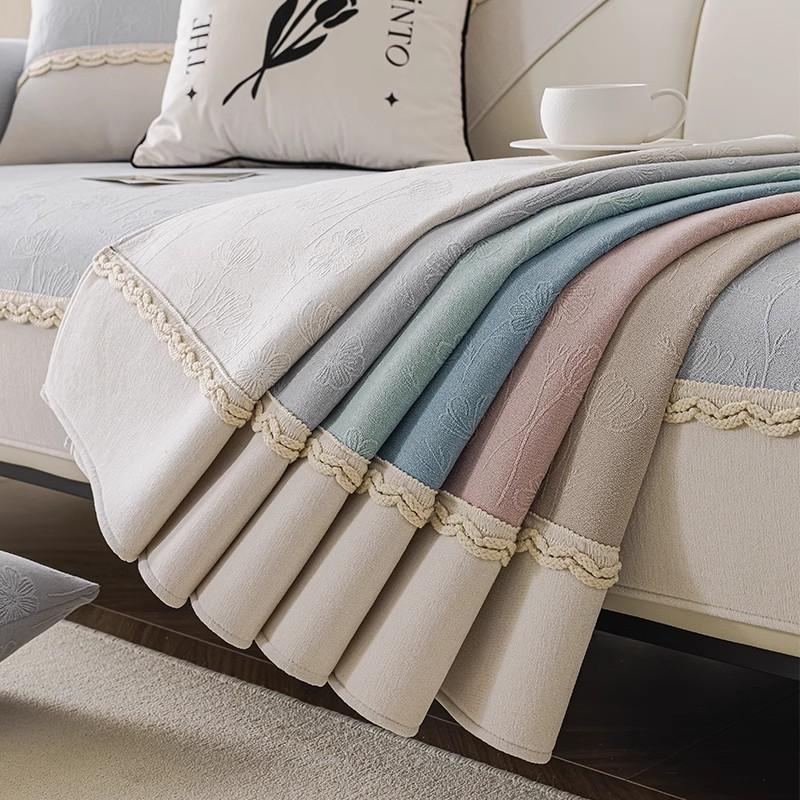 Autumn Living Room Sofa Non-slip Lacework Sofa Cushion Couch Covers Mat Slipcover Funda Sofa Mats Cojines