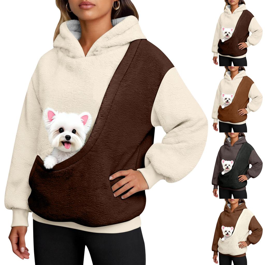 Wearable Blanket Hoodie - Warm  Print Sweatshirt For Adult Women, Moms, Men