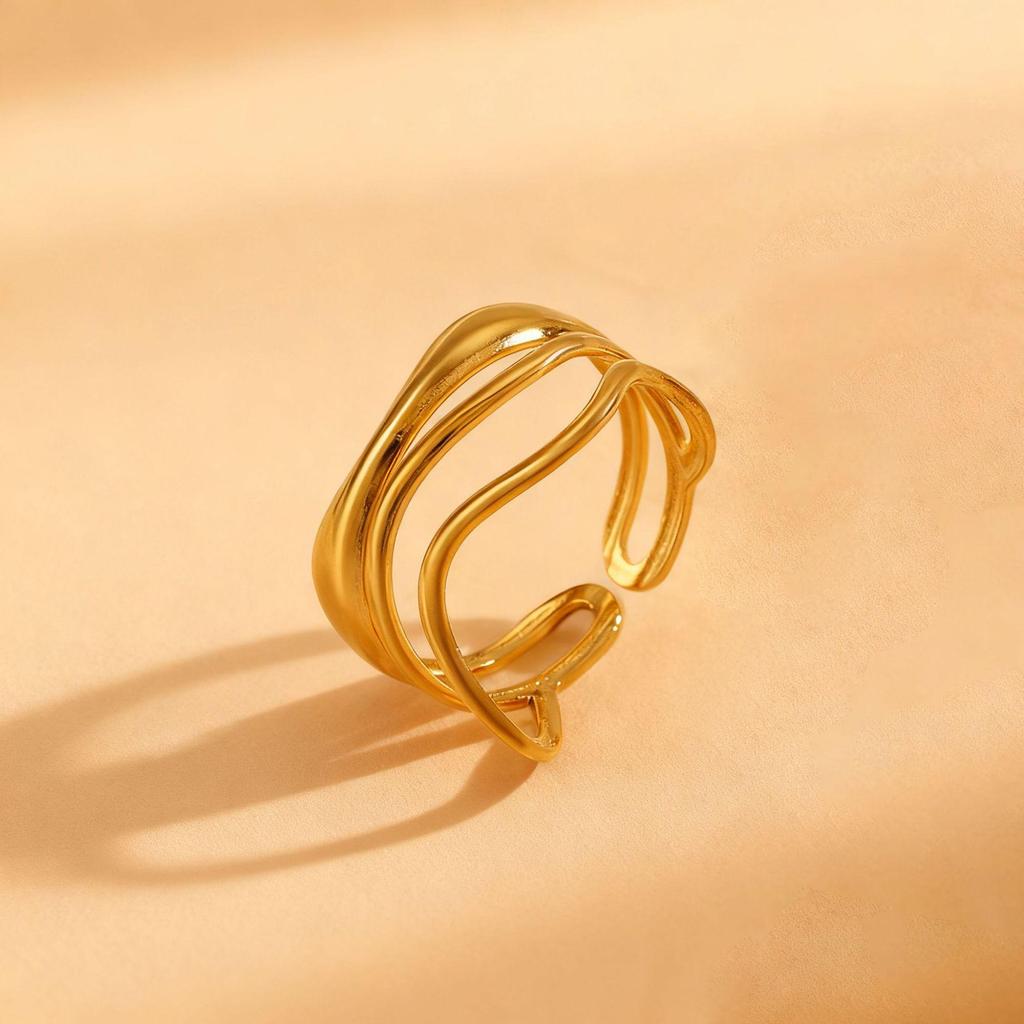 High-End Geometric Asymmetrical Retro Fashion Ring