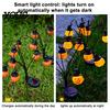 Festive Outdoor Yard Ornaments Solar Pumpkin Halloween Light, LED Scary Jack-o-Lantern Swaying Garden Stake Decorative Stakes for Waterproof