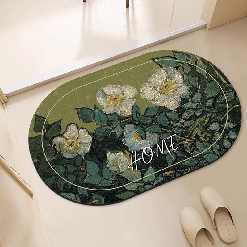 Diatom Mud Soft Floor Mat Bathroom Quick Drying Toilet Door Mat Absorbent Non-slip Toilet Toilet Rug
