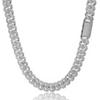 Hip Hop 14mm Flip Button Full Diamond Zircon Cuban Necklace Jewelry Men's Bracelet Premium Accessories