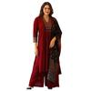 Anni Designer WomenS Rayon Viscose Straight Printed Kurta With Palazzo & Dupatta (Wafiya RedVks0 Red XxxxxLarge)