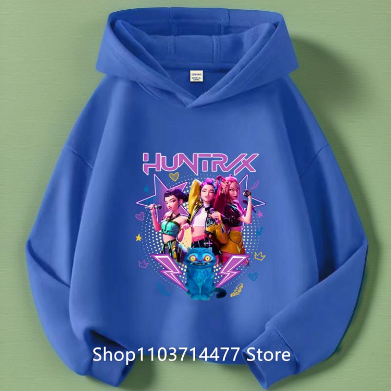 KPop Demon Hunters Huntrix Boys Hoodies Girl Fashion Hoodie Children Casual Pullovers Sweaters Long Sleeves Kids Autumn Clothes