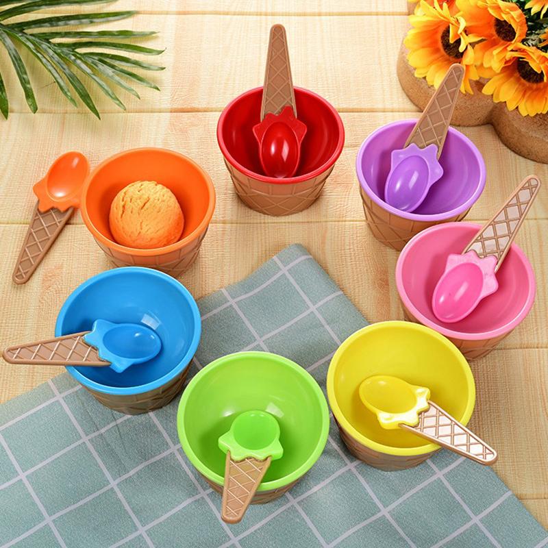 Ice Cream Bowl And Spoon Set Summer Essential Christmas Party Ice Cream Mold Bowl Spoon Kitchen Supplies Kitchen Tools