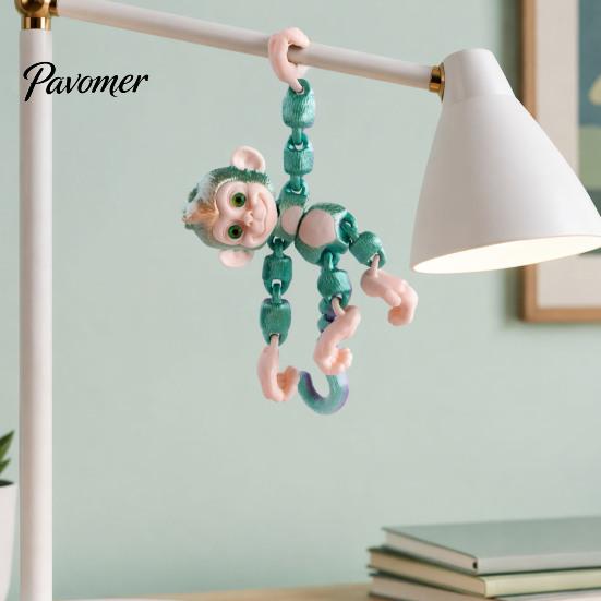 Interactive Fidgeting Toys for Anxiety 3D Printed Articulated Monkey Fidget Toy, Movable Joints Animal Toy Kids Adults, Creative Decompression Stress