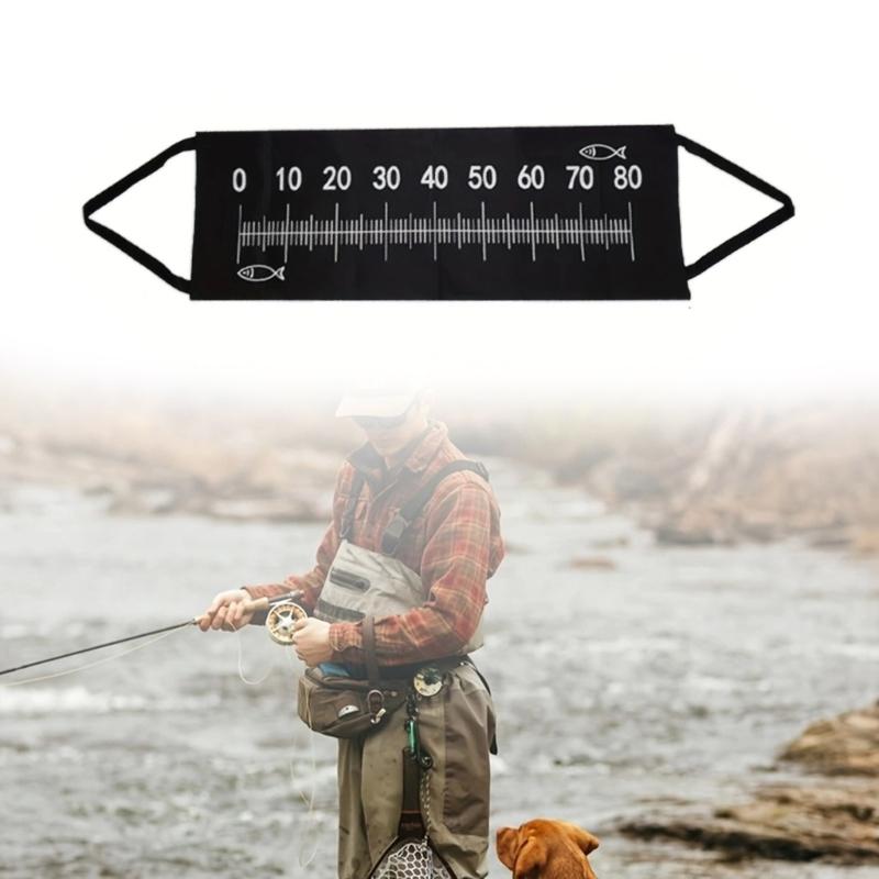 Portable Protections Pad Fishing Unhooking Mat with Tape Measure Landing Mat Foldable Outdoor Fishing Tool Equipment