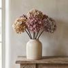 Hydrangea Macrophylla Artificial Hydrangea Flower Handmade Realistic Faux Flower Branch Artificial Real Touch Fake Flower