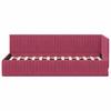 L Shaped Bed Frame with Headboard Burgundy 80 Cm X 200 Cm Velvet
