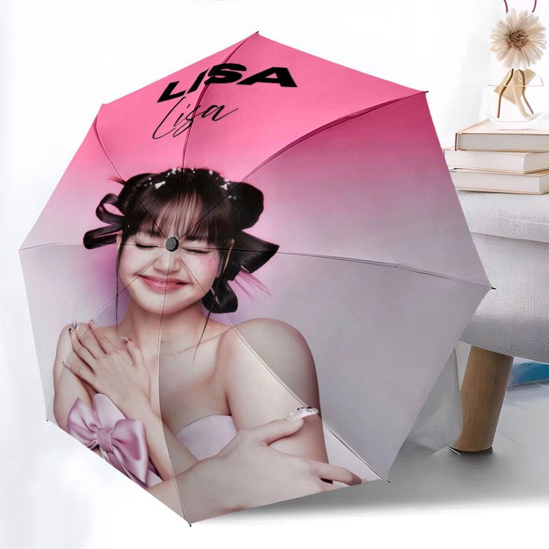 LISA, automatic folding umbrella, portable and foldable design, 8 ribs, a Christmas or birthday gift.