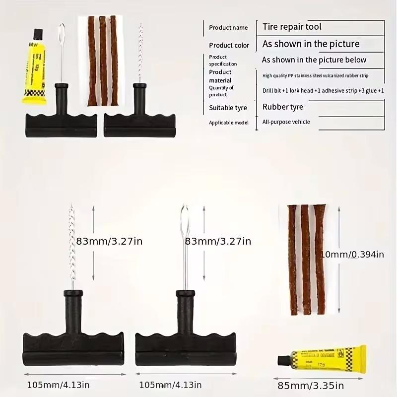 Tire Repair Magic. Quick Tire repairCar Tire Repair Tool, Motorcycle Tubeless Wheel Tire Repair Kit, Puncture Plug, Garage Tool