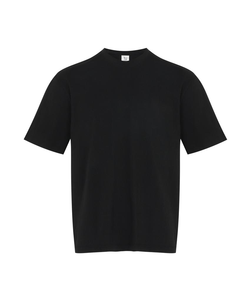SOLEW Essential Loose Fit Crew Neck T-Shirt_Black
