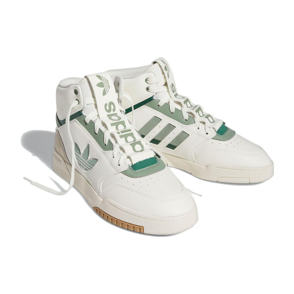 Adidas Originals Drop Step XL Fabric Synthetic Leather Comfortable Versatile Durable High-Top Sneakers Men Sneakers White Green IF2675