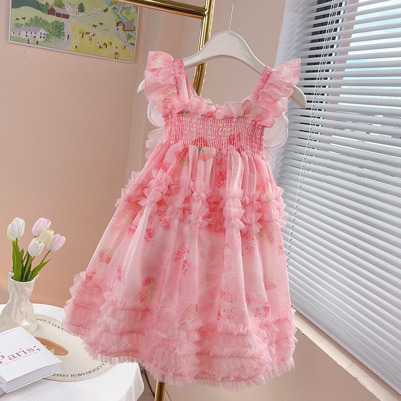 Children's Skirts Children Summer Dresses Girls Butterfly Princess Dress Girls' Skirt