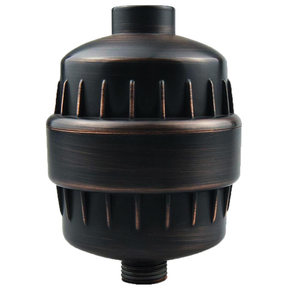 Brushed Black Bronze Adjustable Shower Head with Chlorine-Removing Purifier