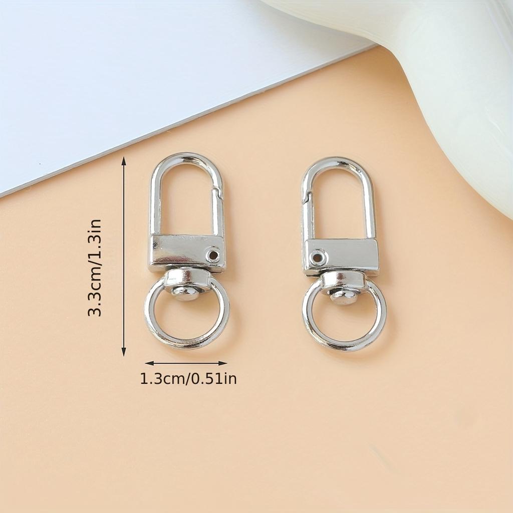 10Pcs Fashion Simple U-Shaped Clasps Key Hook Diy Key Chain Phone Chain Accessories