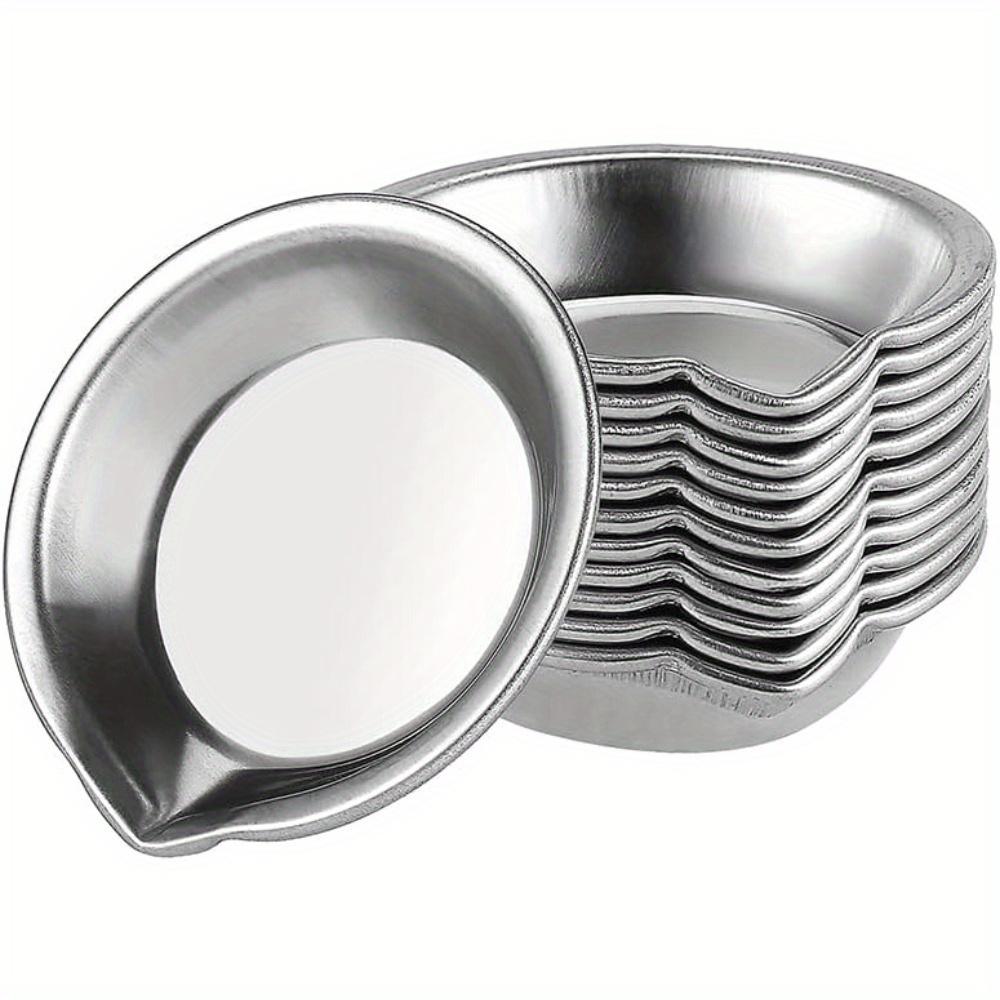 5/10/20pcs Durable Stainless Steel Paint Palette Set,Round Mixing Trays for Artists - Metal Art Supplies for Home and School Use