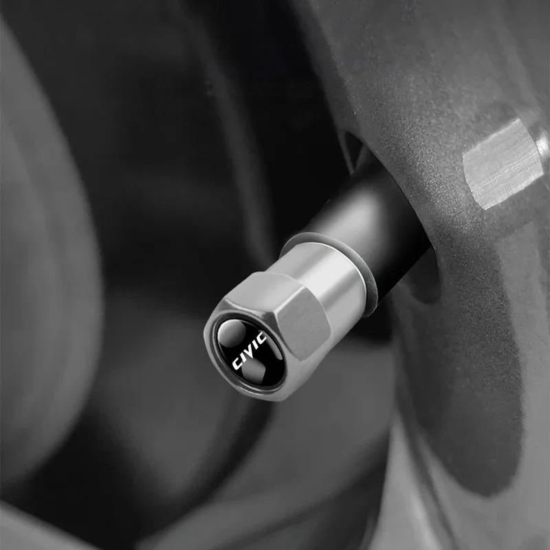 ACE1 For Honda 4Pcs Metal Car Wheel Tire Valve Stem Dust Cover Auto Accessories  Civic 10th 11th  Gen Hrv  Fit 7 Crv Odyssey stickers