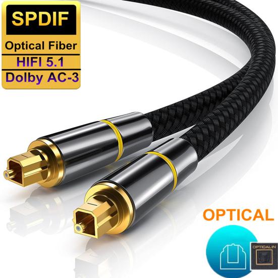 Fiber Optic Audio Cable Digital Optical Fiber Cable SPDIF Cable for Player TV Soundbar Cable