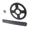 T8F Front and Rear Sprocket and Chain Kit Steel 9T 10MM Front 54T 35MM Rear Sprocket 120 Drive