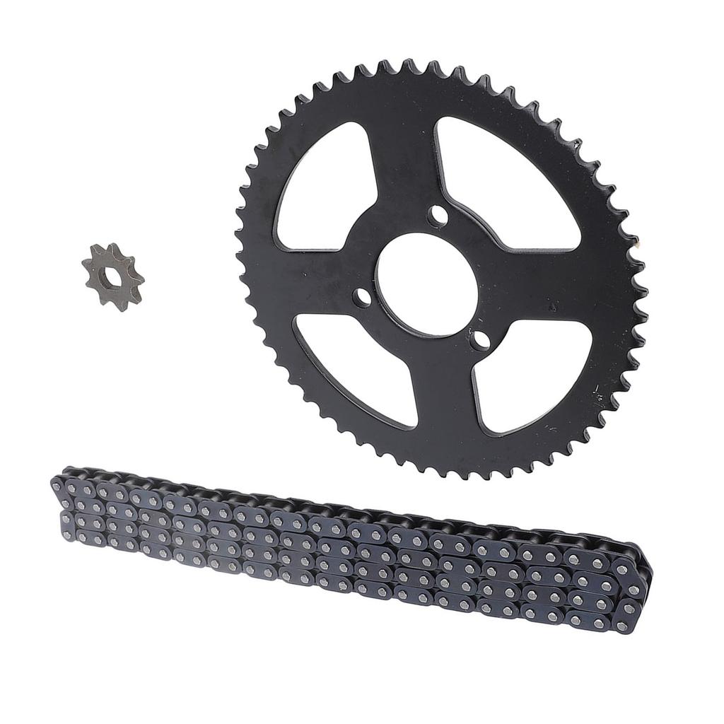 T8F Front and Rear Sprocket and Chain Kit Steel 9T 10MM Front 54T 35MM Rear Sprocket 120 Drive