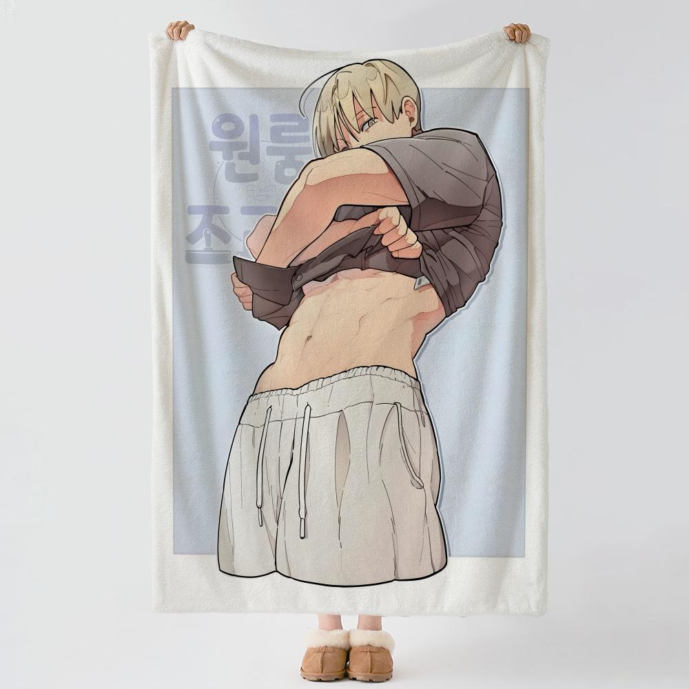 anime O-One Room TA-A Throw Thick Comfort Flannel Quilt, Multi-scene Use Indoor Outdoor Daily Nap