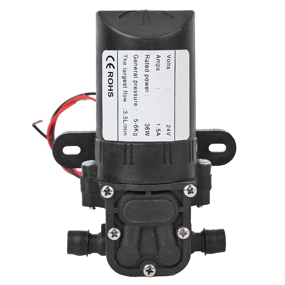 Diaphragm Pump 36W Max Flow Rate 3.5L/min Pump /24V Double Straight Tube FL-5206 (24, Volts (DC))